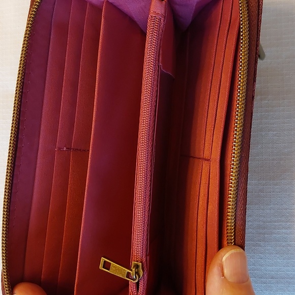 Travelon RFID Blocking Wallet Wristlet Burgundy NEW - Picture 5 of 14